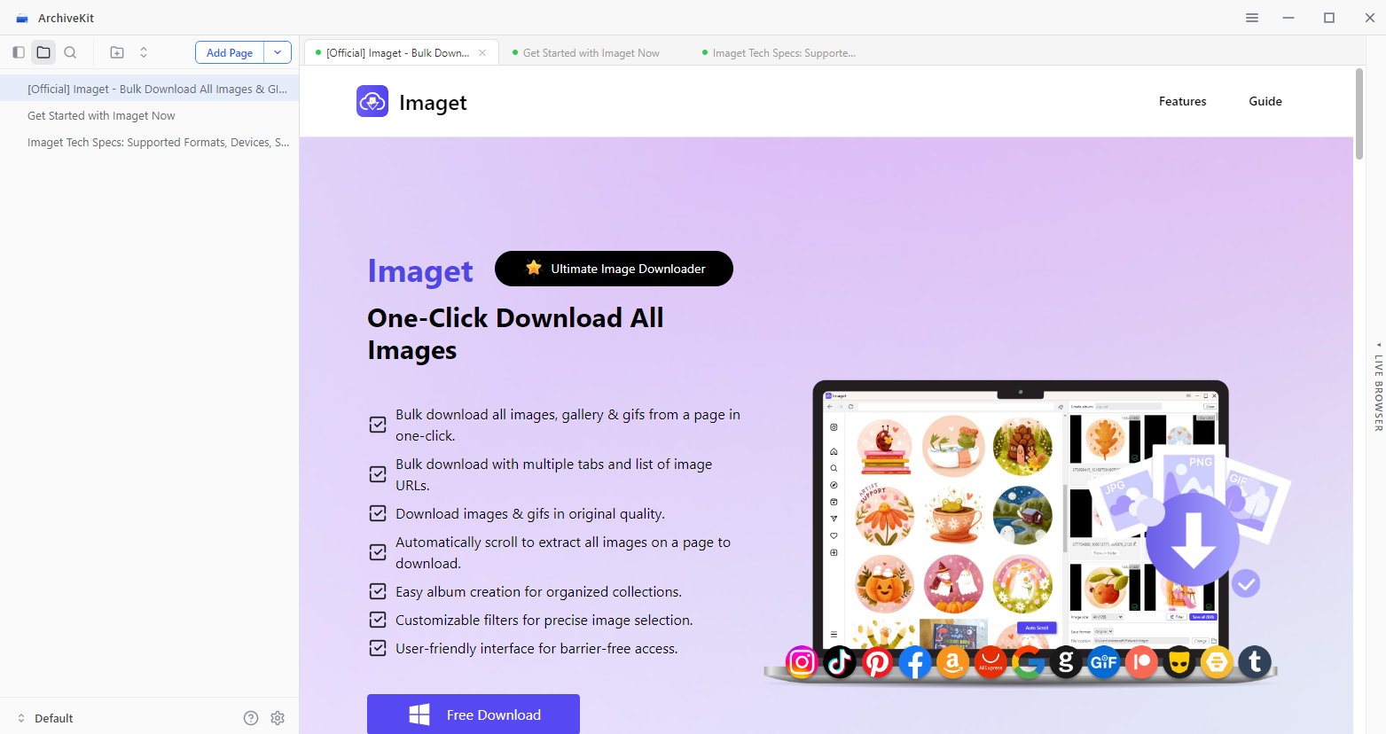 Archivekit ha rimosso l'intero sito web
