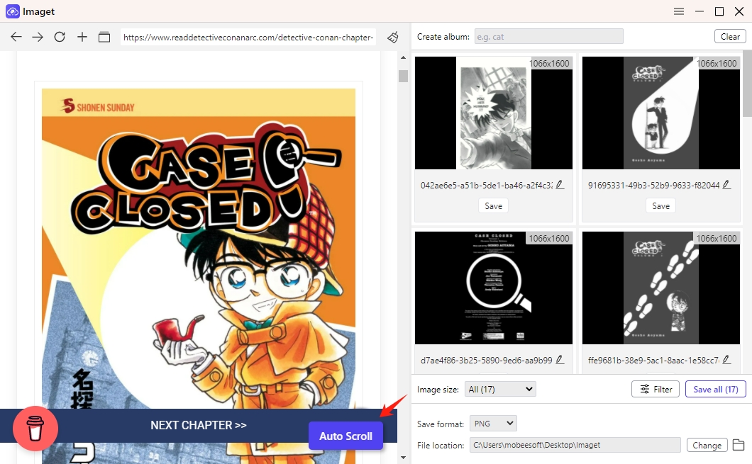 auto scroll conan manga