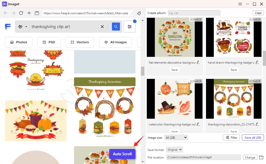 auto scroll free thankgiving images