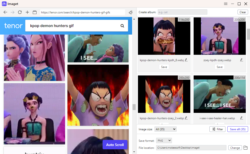 download in blocco di gif di cacciatori di demoni kpop con immagini