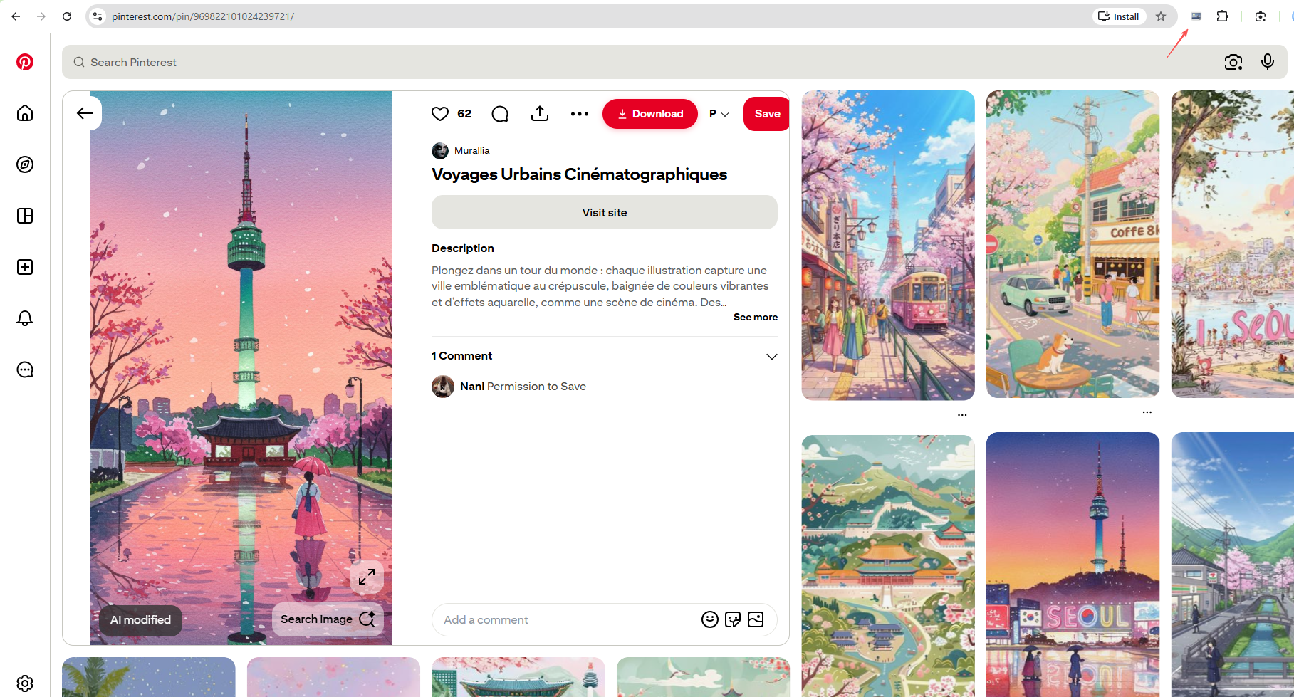 click download all image extension