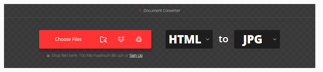 convert html to jpg