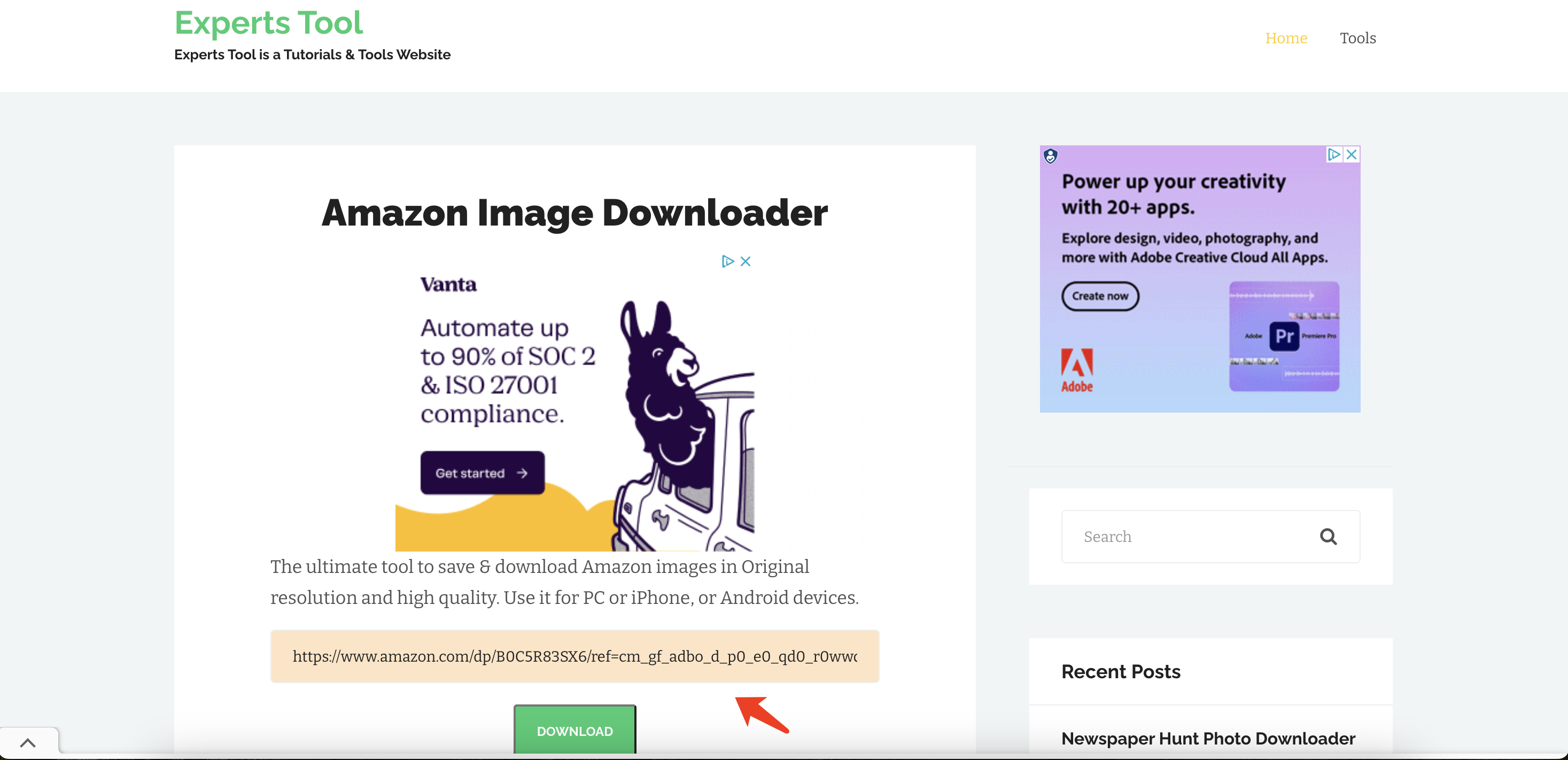 download amazon images with online downloader