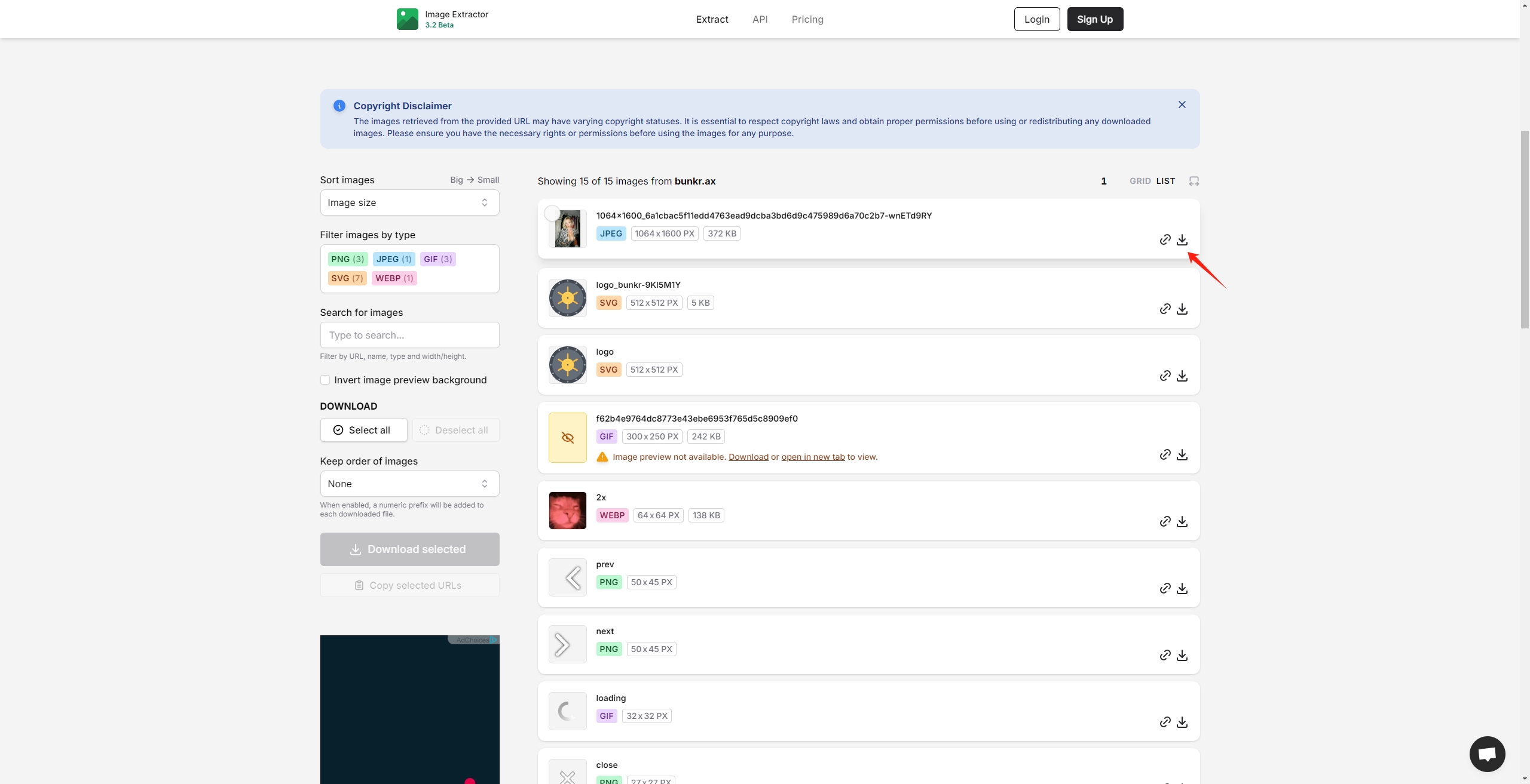 How to download album from bunkr