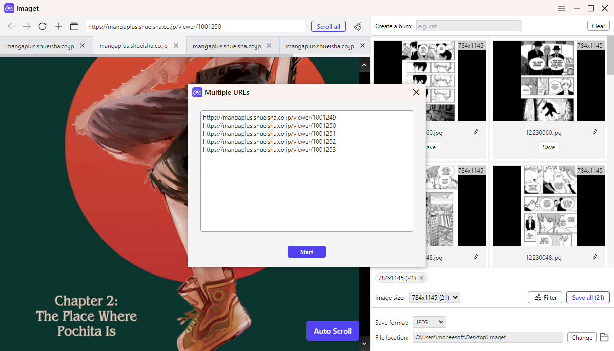 download chainsaw man manga from urls with imaget