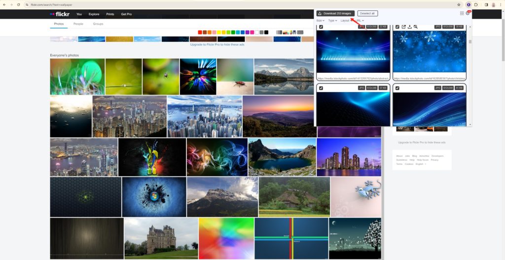 download flickr images with extensions