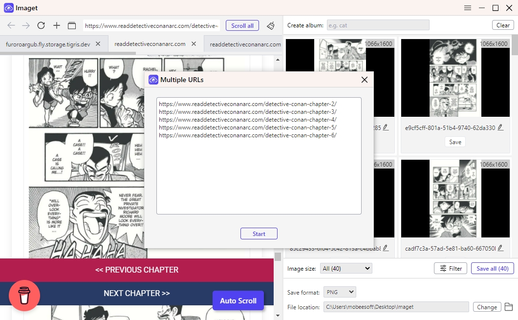 download from conan manga urls