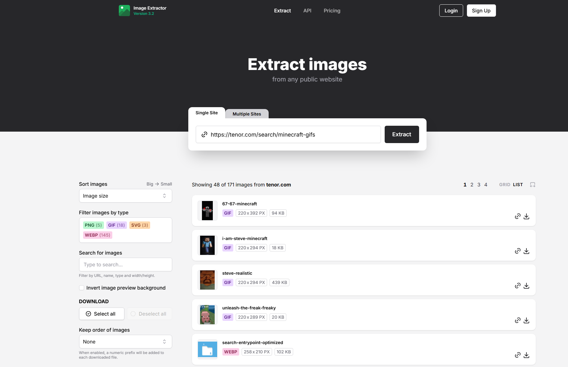 scarica gif di minecraft con il downloader online