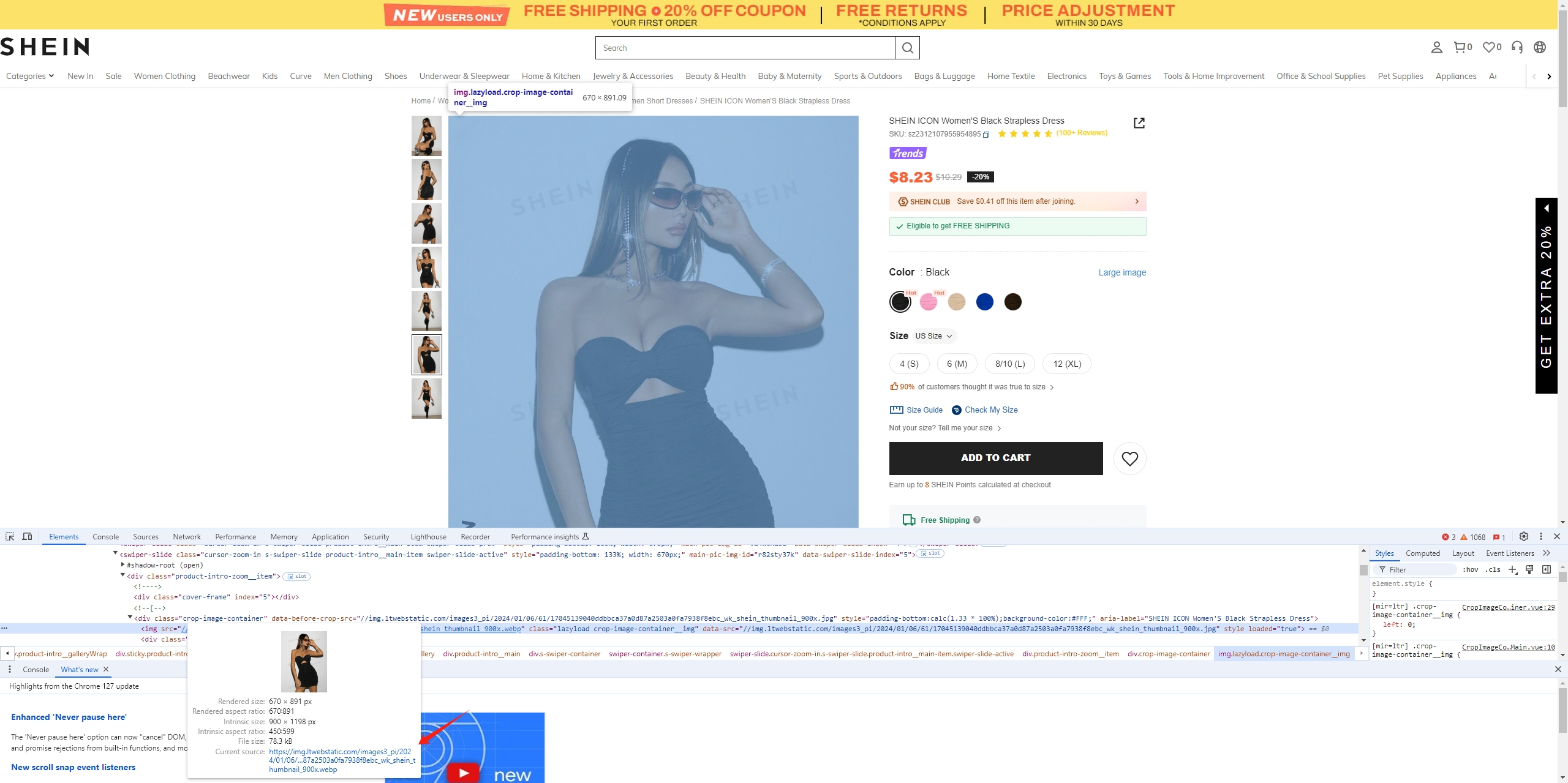 download shein image using inspect