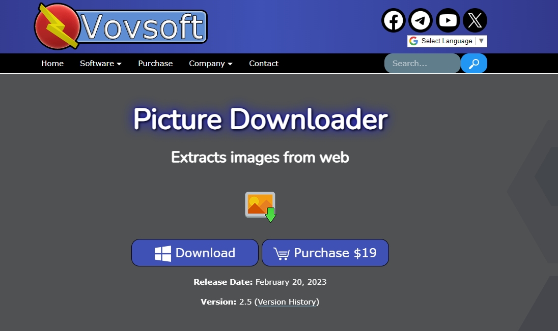 Laden Sie den Vovsoft-Bild-Downloader herunter