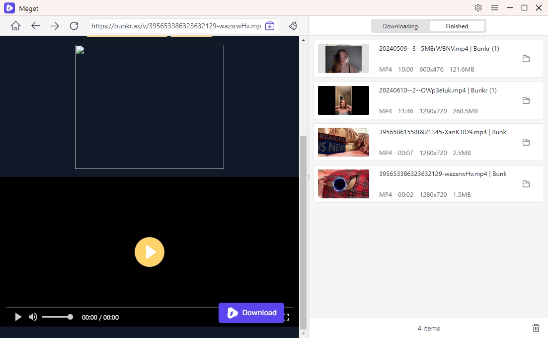 download bunkr videos with meget