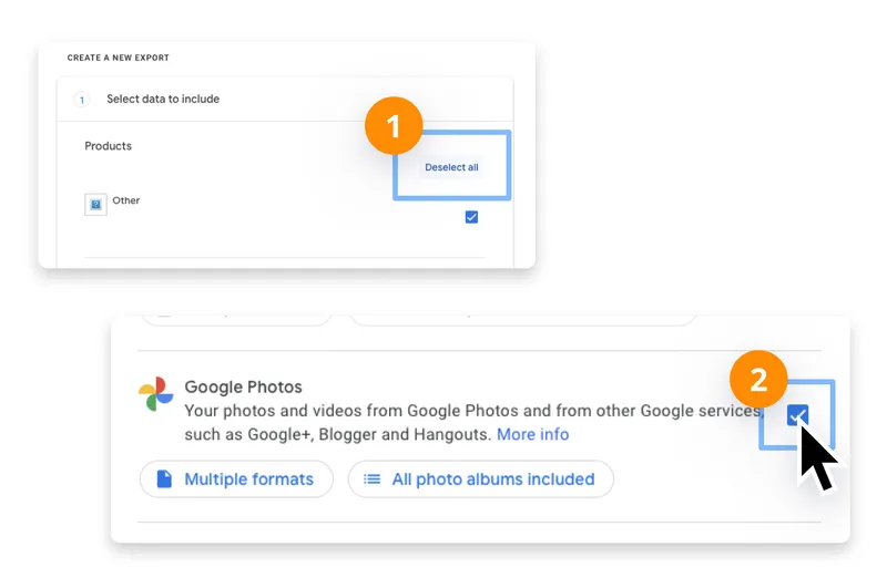google takeout export photos