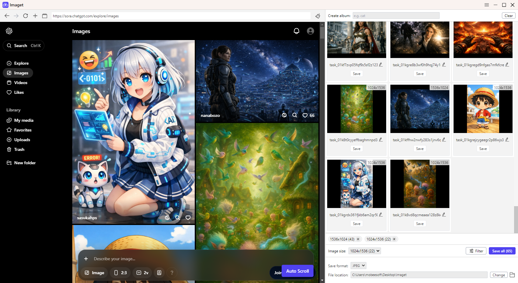 imaget download sora images