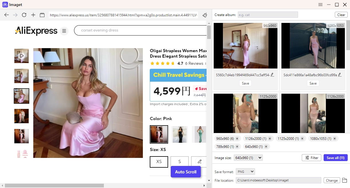 imaget scrape aliexpress images and download