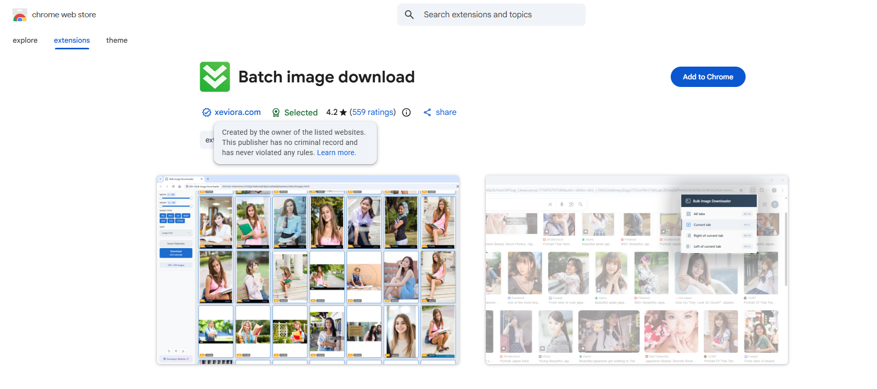 install bulk image downloader extension in chrome