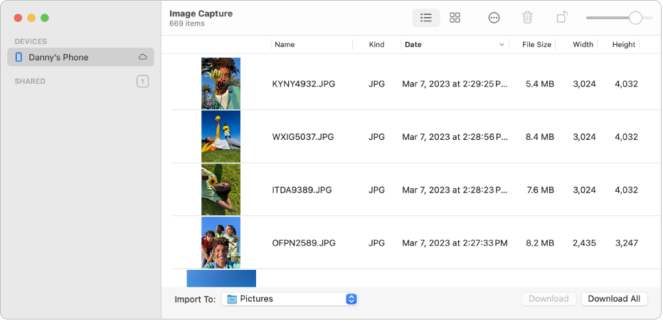 iphone photos to mac with image capture