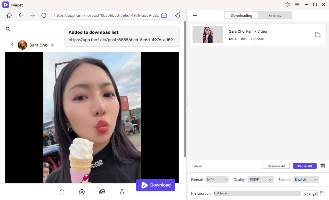meget download fanfix video