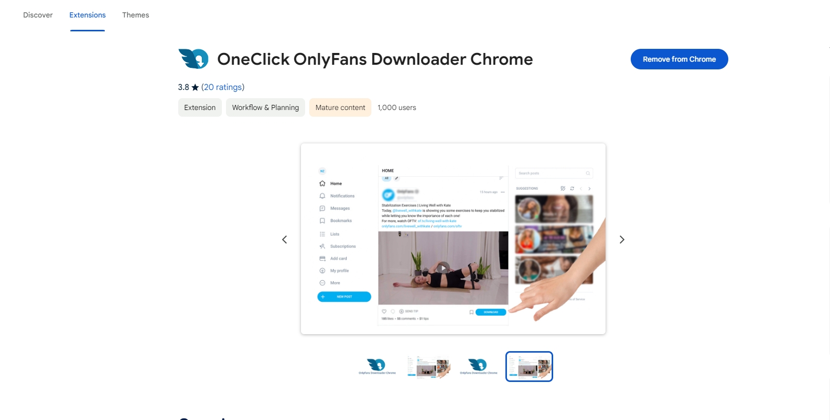 oneclick Onlyfans ダウンローダー クロム