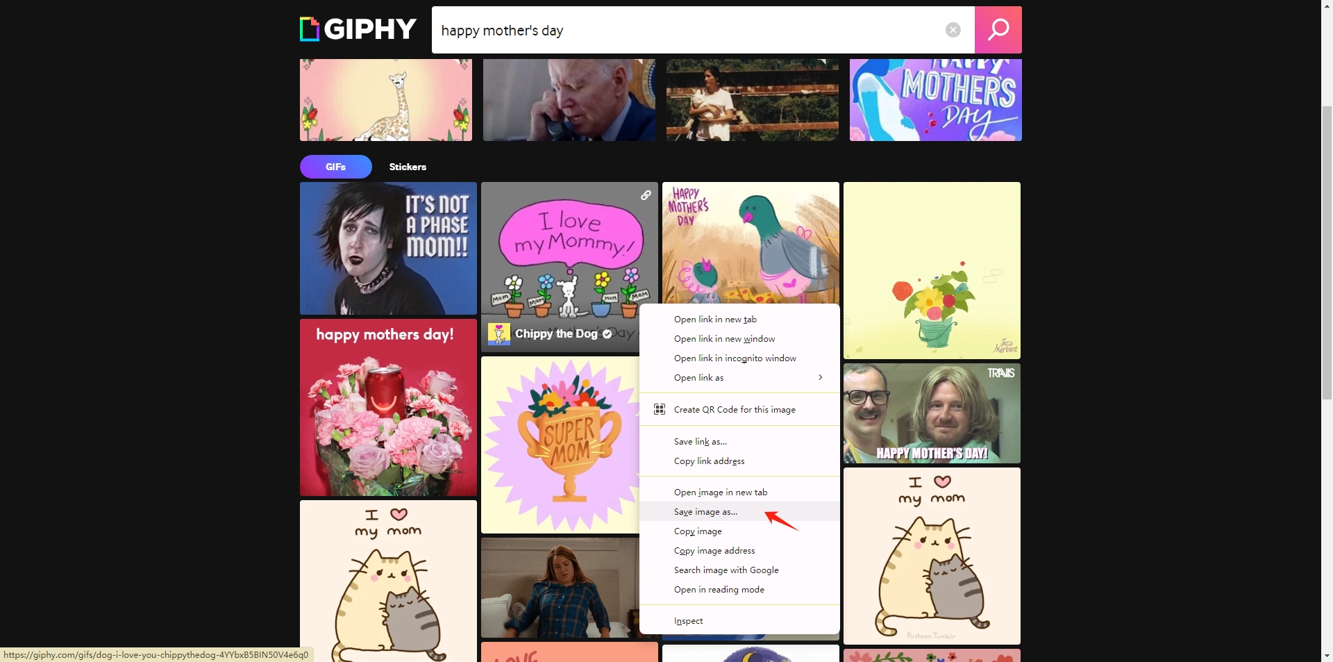 右クリックして幸せな母の日のgifを保存してください