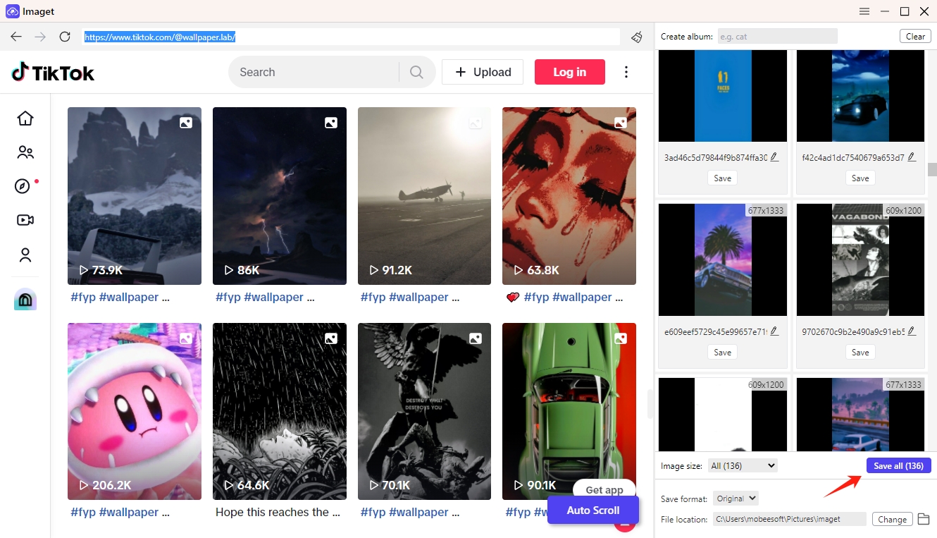 enregistrez toutes les photos de profil tiktok avec imaget