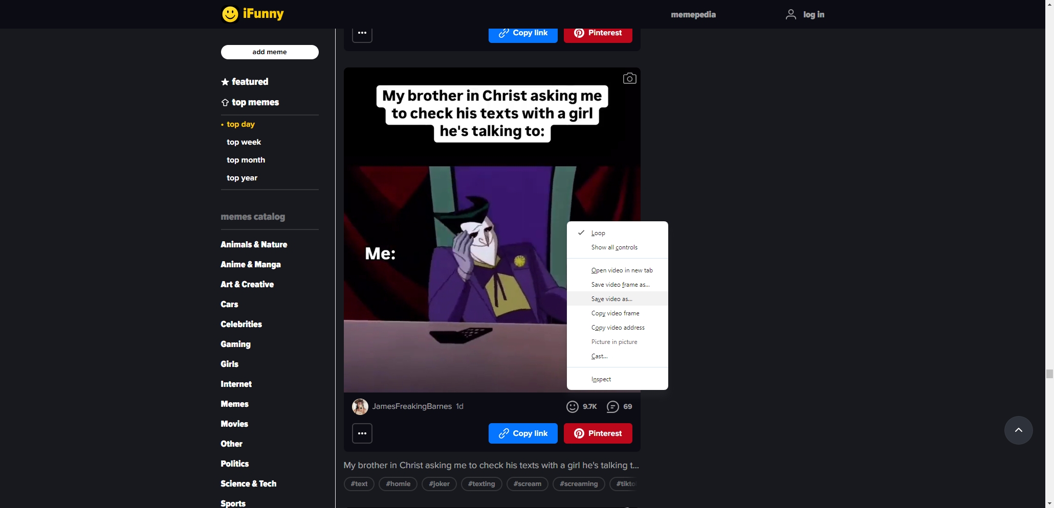 enregistrer la vidéo ifunny sous