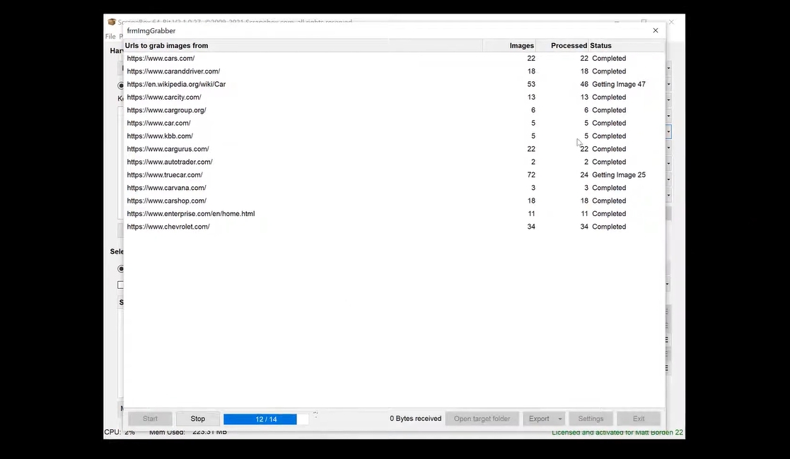 Scrapebox télécharger des images à partir de la liste d'URL