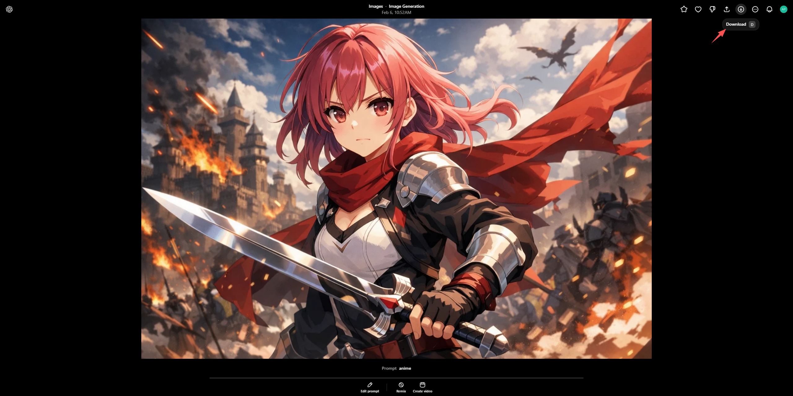 sora image download option